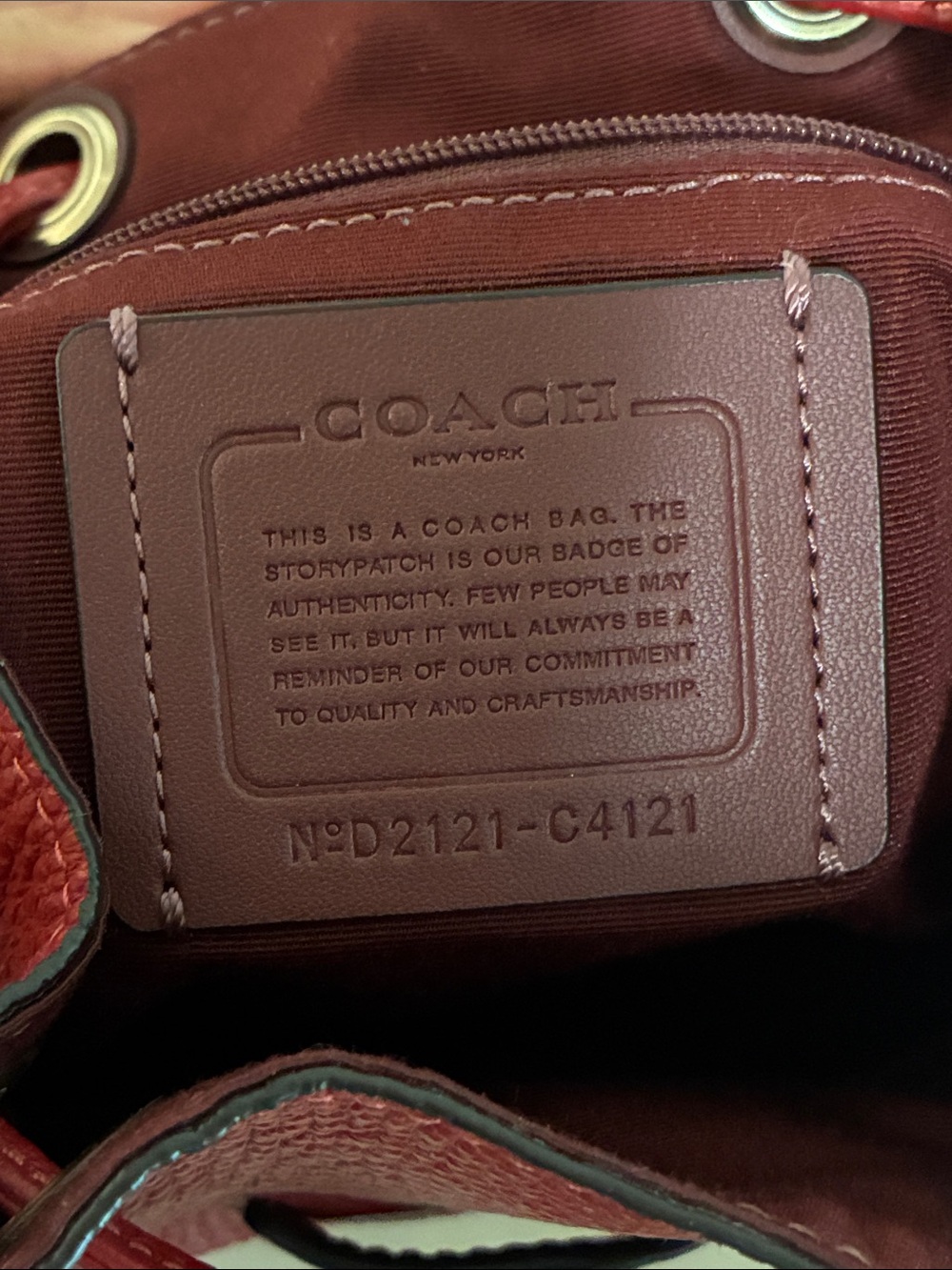 Coach Pennie 22 mini backpack Red - Picture 6 of 8